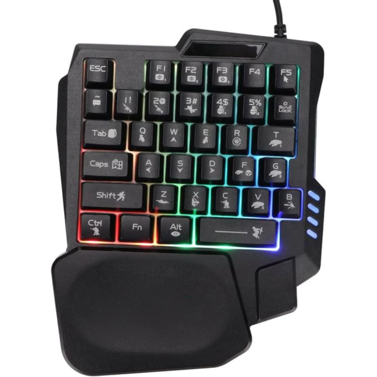 AMC TECH GK103S One Hand Gaming Keyboard Price in Bangladesh | RGB USB Mechanical Feel Keypad BD